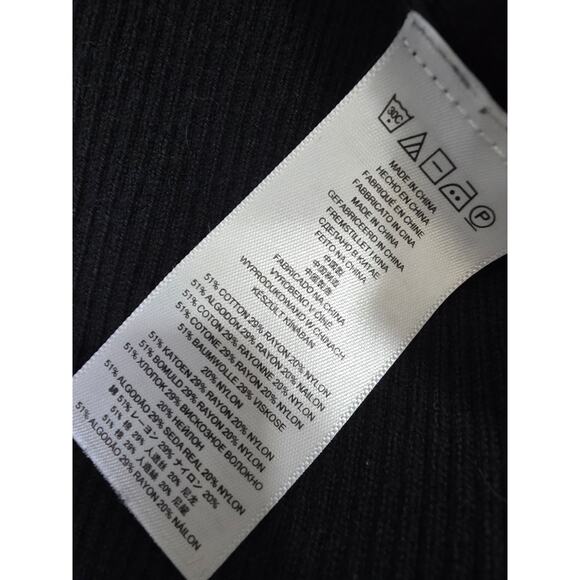 Michael Michael Kors Cropped Sweater Petite M Womens Black Pull On Classic - Picture 4 of 5